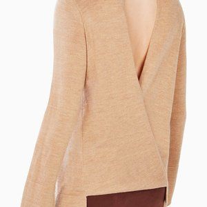 Open Back Knit Top Merino Wool Two Ways BCBG